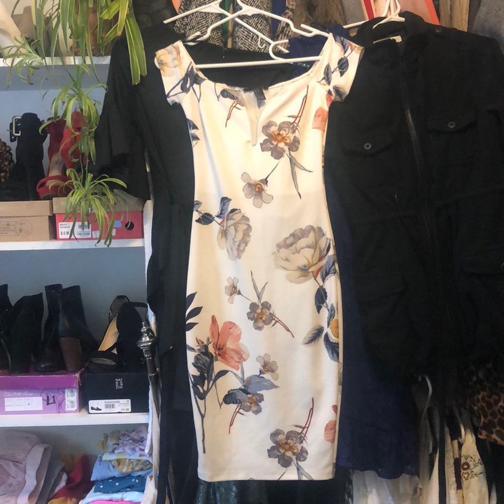 White floral dress